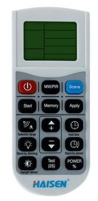 HAISEN REMOTE CONTROL w/LCD SCREEN DISPLAY (Requires Sensor/Remote Receiver Unit) For Shoebox, UFO And Linear High Bay Models