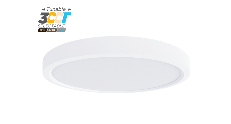 (2-PACK) Surface Mount (Round) (5 Inch) 3CCT SWITCHABLE (3000K/4000K/5000K) Dimmable
