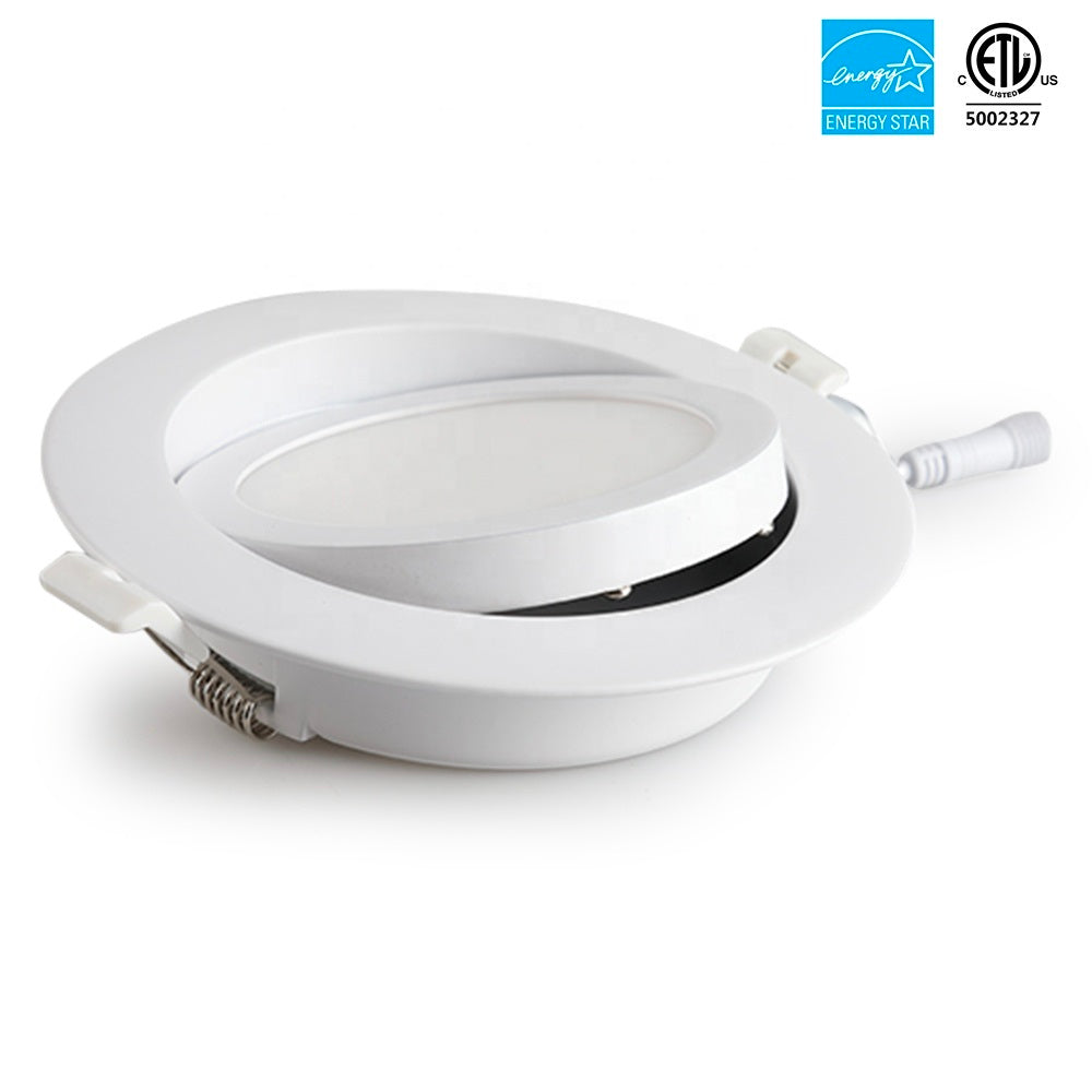 Ultra Thin Gimbal/Angle-Adjustable 4in 9w 3CCT SWITCHABLE (3000K/4000K/5000K) Dimmable