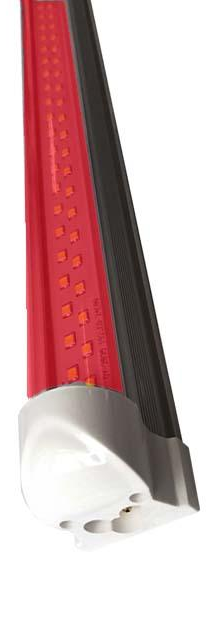 RED Linkable LED T8 4ft 72w 8,827 Lumen FROSTED LENS (NO RF) Quad-Row w/Mounting Hardware