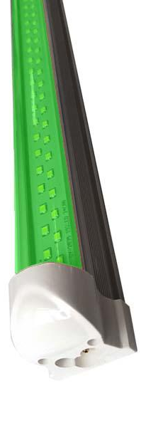 GREEN Linkable LED T8 4ft 72w 8,827 Lumen FROSTED LENS (NO RF) Quad-Row w/Mounting Hardware