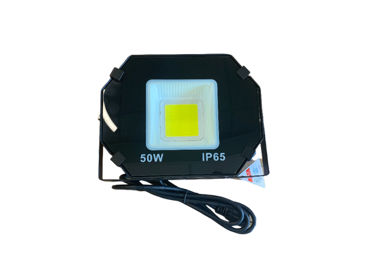 (2-PACK) CLOSEOUT SALE! 50w Flood Light 6,000lm 5700K 85-277V 5FT 3-PRONG AC POWER CORD