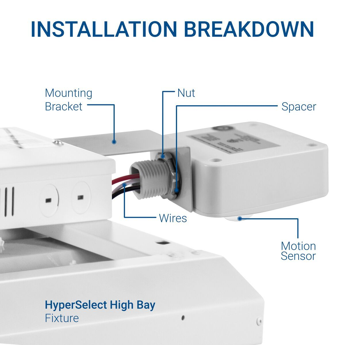 Commercial Grade Motion PIR Sensor (360 Degree 52ft Detection Range)