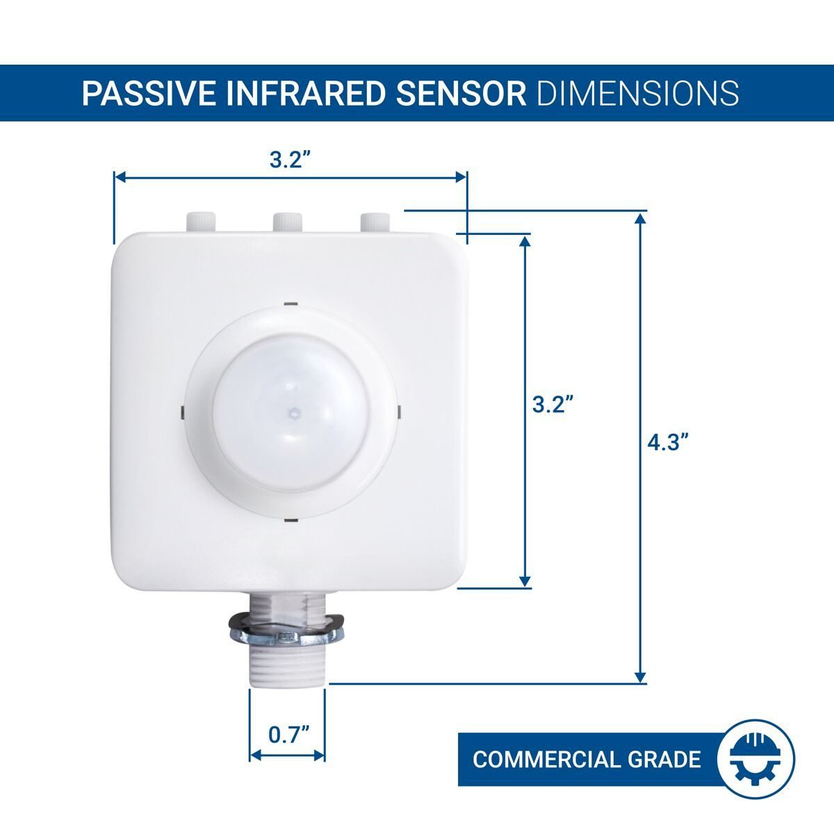 Pir Motion Sensor Distance Range Commercial Grade Motion PIR Sensor (360 Degree 52ft Detection Range ...