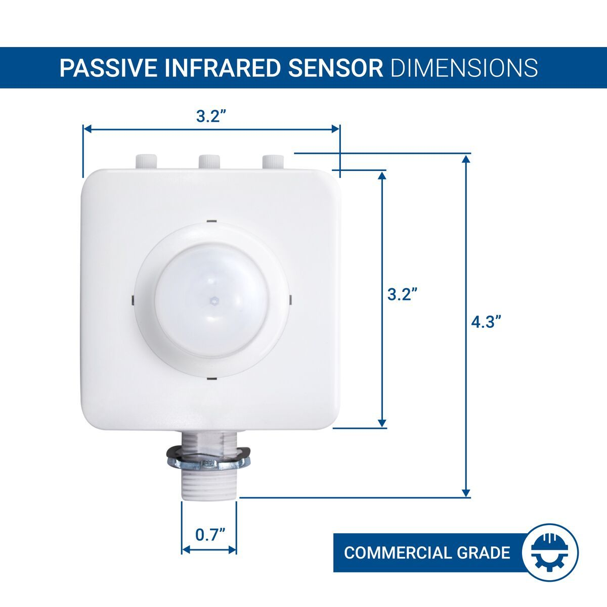 Commercial Grade Motion PIR Sensor (360 Degree 52ft Detection Range)