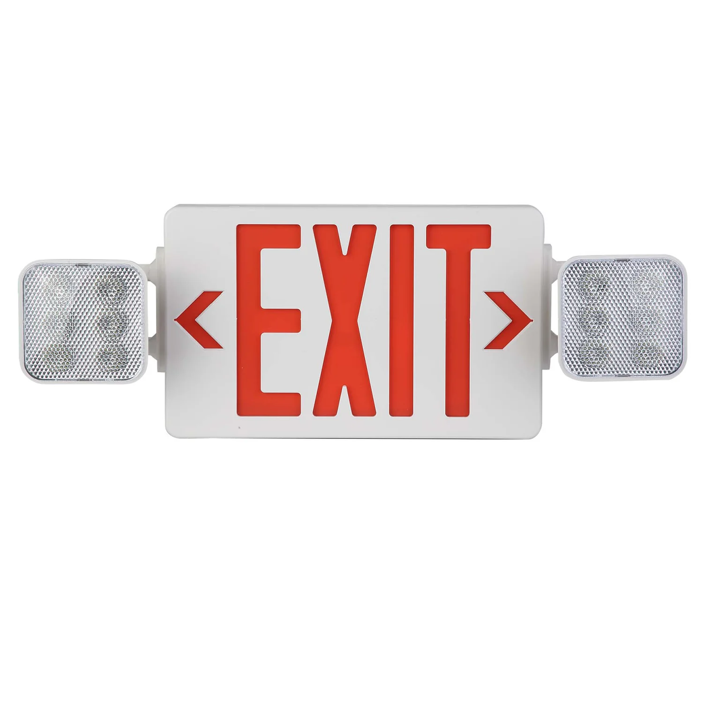 LED Exit Sign w/Large Spotlights