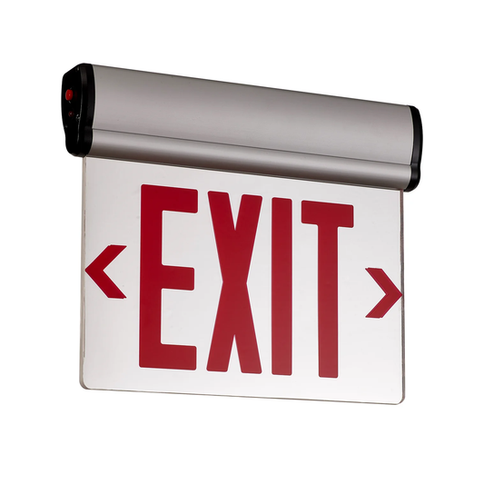 LED Exit Sign - Acrylic Lens - Red Lighted Lettering