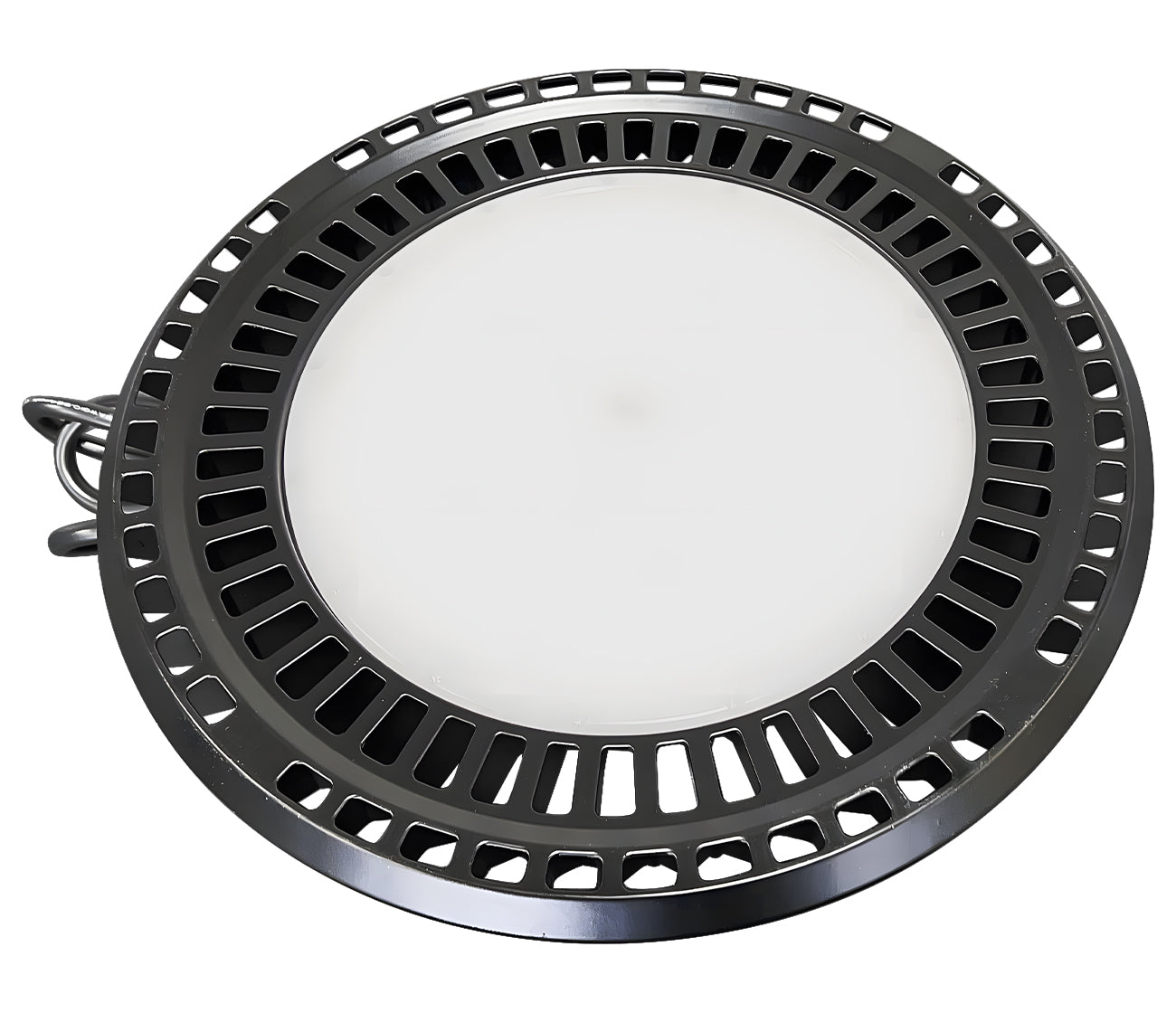 FROSTED LENS UFO HIGH BAY 150/120/100W 24,000 Lumens 5000K 100-277vAC 7 Year Warranty