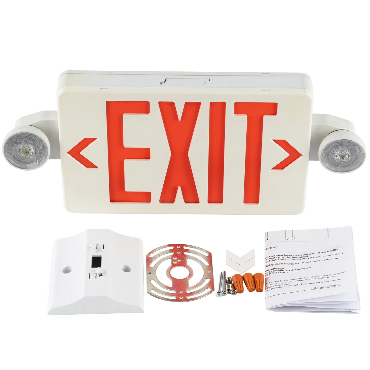 LED Exit Sign w/Spotlight 1 or 2-Sided