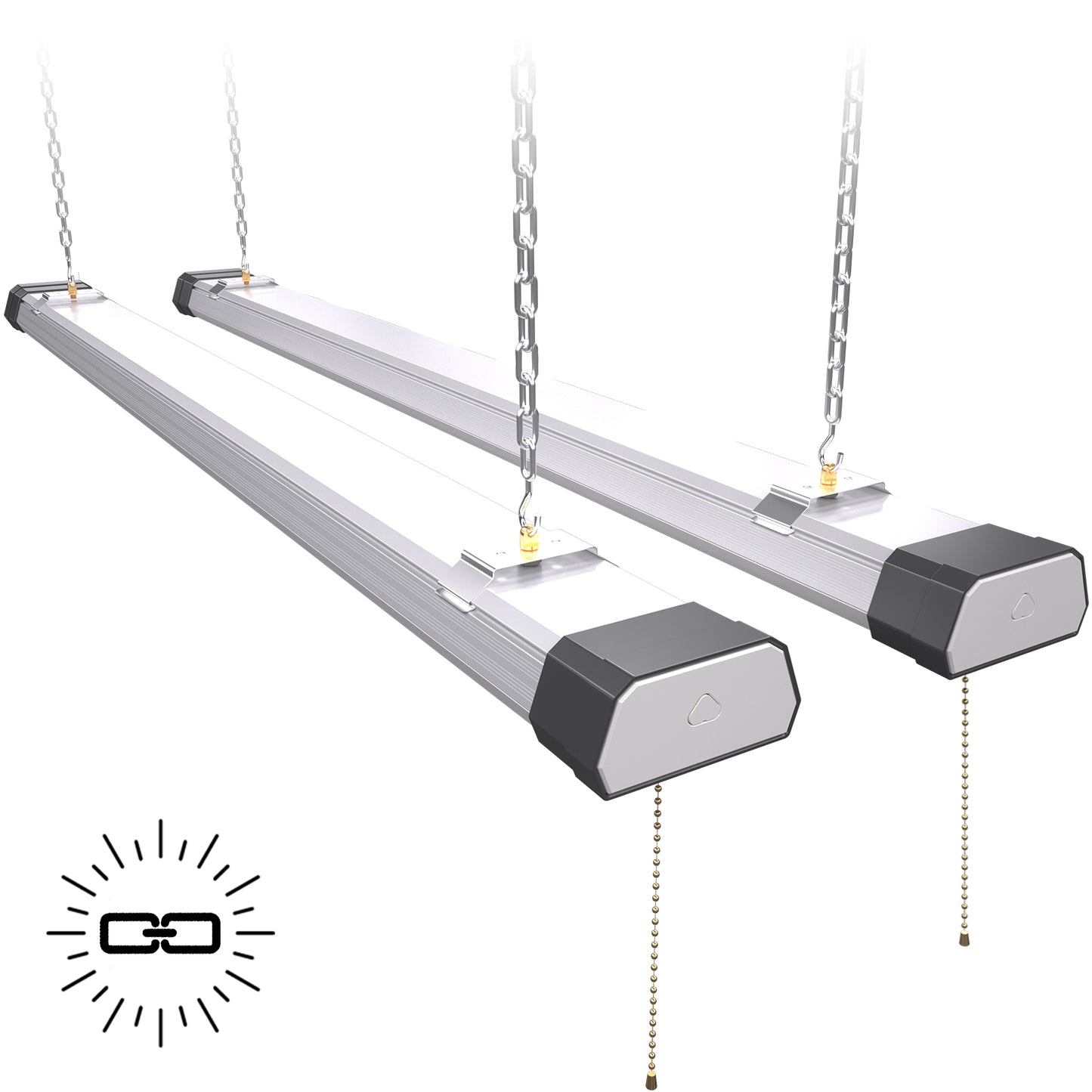 4ft 120W SHOP LIGHT 15,600lm - LINKABLE-  W/PULL SWITCH - NO RF DRIVER