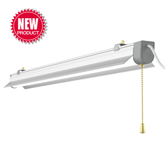 4ft 80W SHOP LIGHT 10,400lm - LINKABLE-  W/PULL SWITCH - NO RF DRIVER