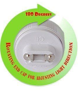 G13 SWIVEL ENDS T8 4' 72w 10,944 Lumen CLEAR LENS (NO RF) Quad-Row V-Series