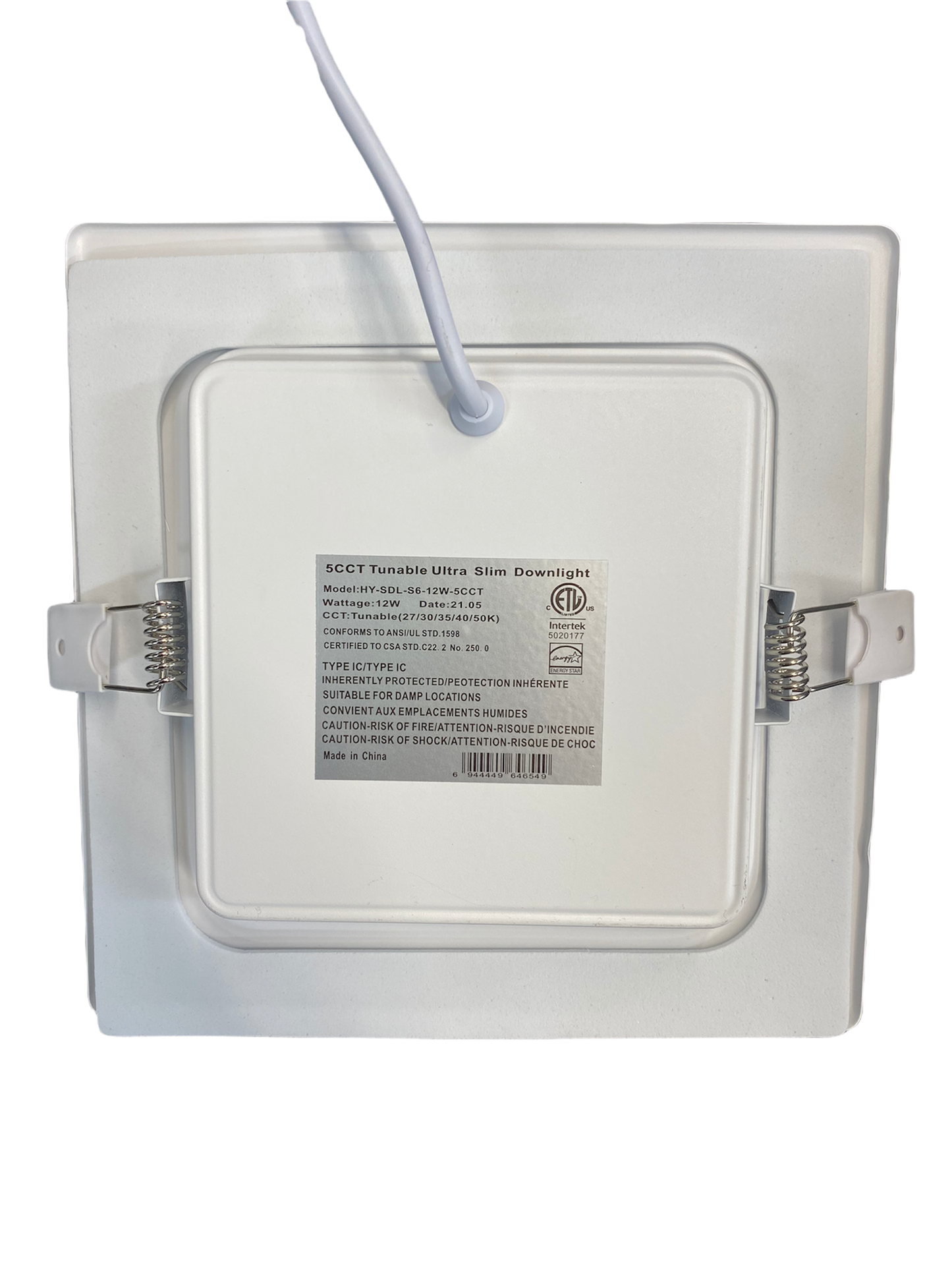(24-Pack) Ultra Thin SQUARE 4in 9w 5CCT SWITCHABLE (2700K/3000K/3500K/4000K/5000K) Dimmable