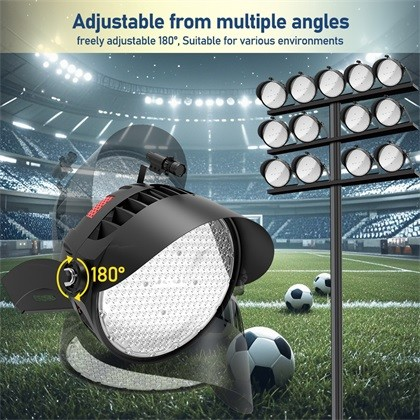 Stadium Sport Field LED Lighting 1200W/1000W/800/500W Selectable 180,000 Lumen 40° 5000K 120-277VAC