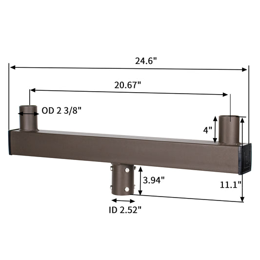 180° Low Profile Bullhorn with (2) 2-3/8in O.D. Tenon