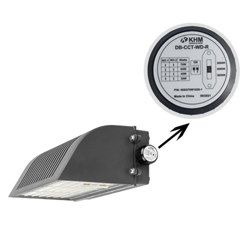 Full Cutoff Wall Pack Light w/Photocell WATTAGE SWITCHABLE (30w/45w/60w/70w) 3CCT SWITCHABLE (3000K/4000K/5000K)