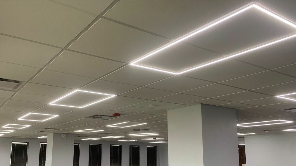 (2-PACK) LED Frame Light 1'x4' 3CCT COLOR ADJUSTABLE / WATTAGE ADJUSTA ...