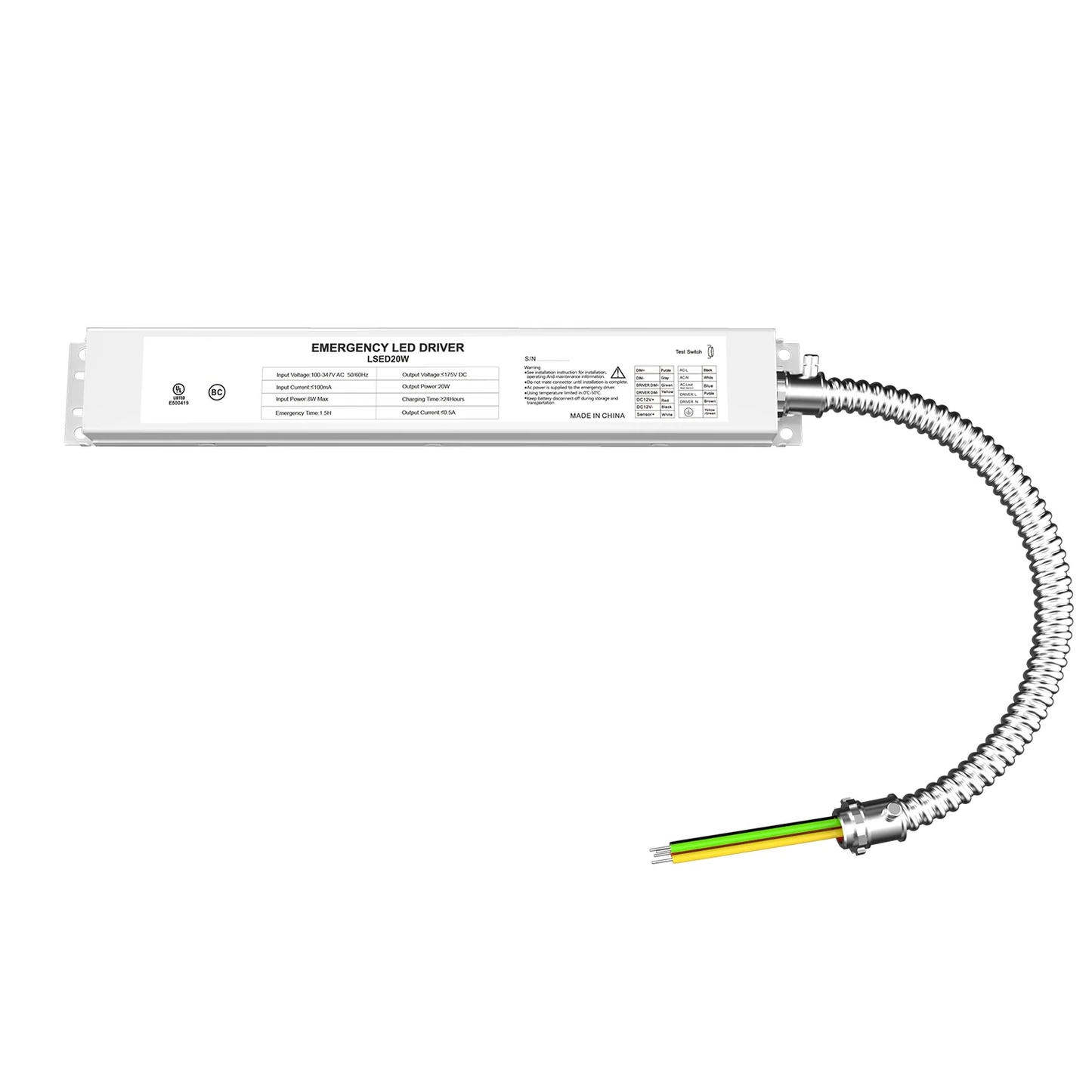 (10-PACK) LSED20W EMERGENCY LED DRIVER 100-347vAC 8W OUTPUT  175VDC