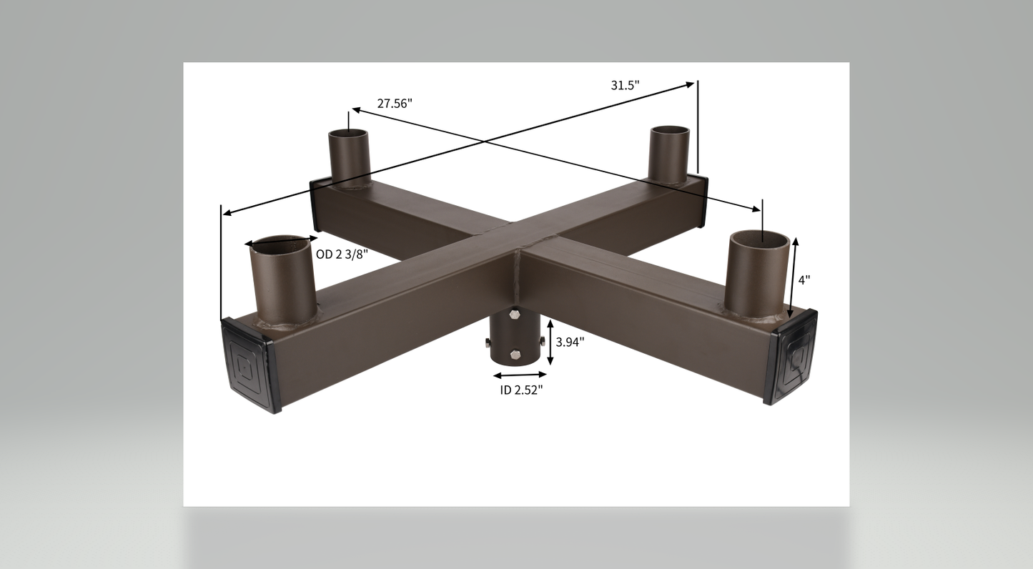 180° Quad Low Profile Bullhorn with (4) 2-3/8in O.D. Tenon