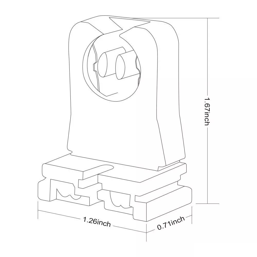 (10-PACK) T8 Bi-Pin Lamp Holder (Twist Lock)